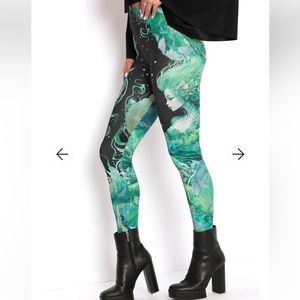 Blackmilk Watercolor Mermaid Leggings-size small